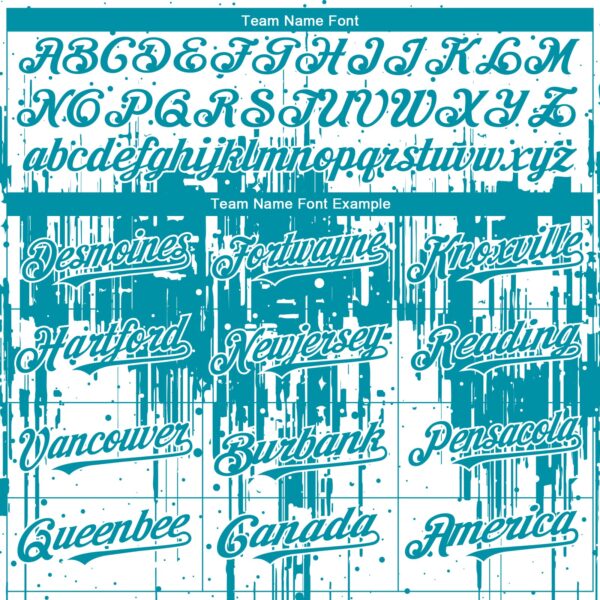 Custom White Teal-White Dripping Splatter Paint Authentic Baseball Jersey