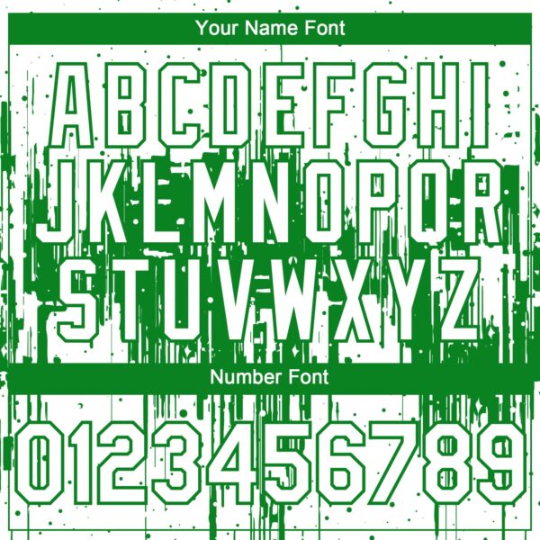 Custom White Grass Green Dripping Splatter Paint Authentic Baseball Jersey