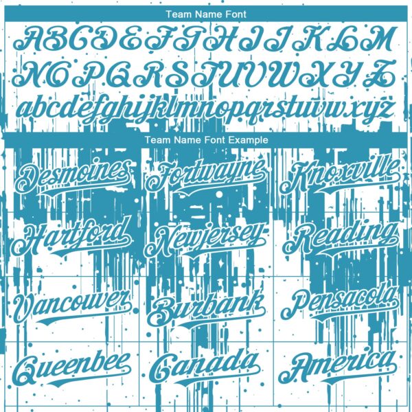 Custom White Panther Blue-White Dripping Splatter Paint Authentic Baseball Jersey