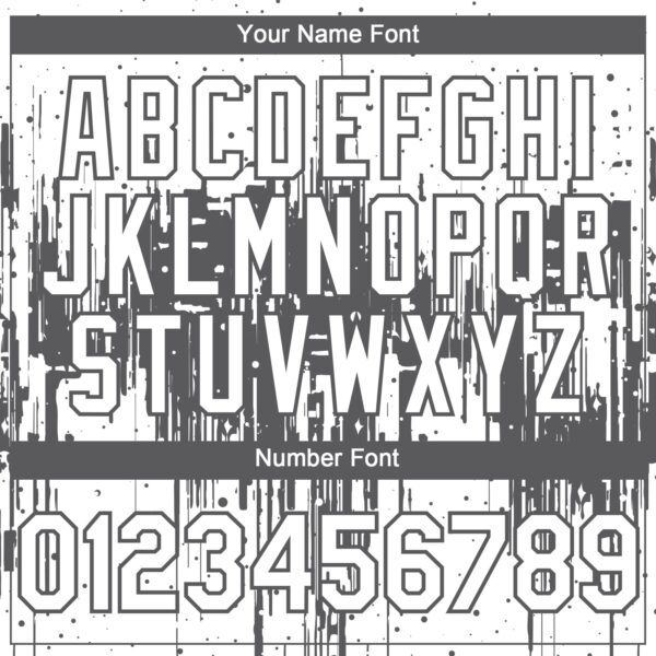 Custom White Steel Gray Dripping Splatter Paint Authentic Baseball Jersey