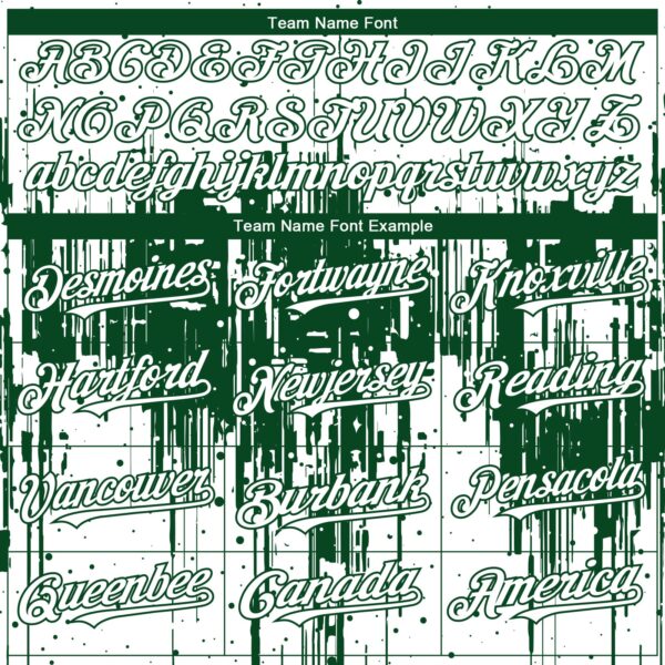 Custom White Green Dripping Splatter Paint Authentic Baseball Jersey