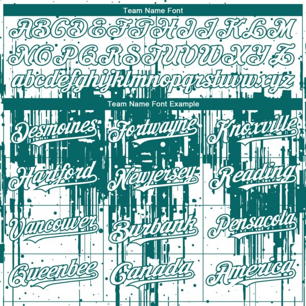 Custom White Teal Dripping Splatter Paint Authentic Baseball Jersey