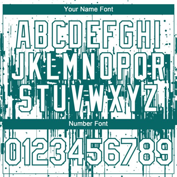 Custom White Teal Dripping Splatter Paint Authentic Baseball Jersey