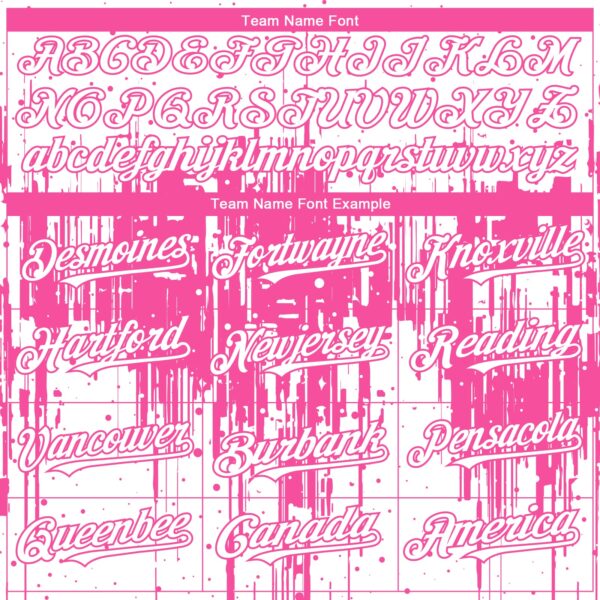 Custom White Pink Dripping Splatter Paint Authentic Baseball Jersey