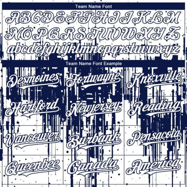 Custom White Navy Dripping Splatter Paint Authentic Baseball Jersey