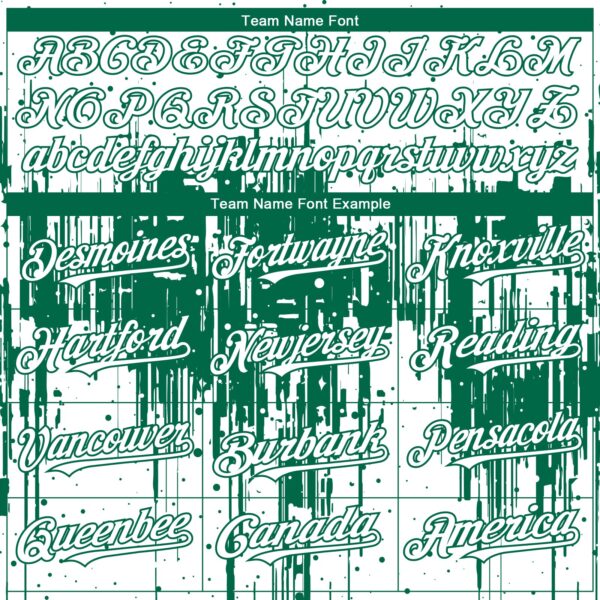 Custom White Kelly Green Dripping Splatter Paint Authentic Baseball Jersey