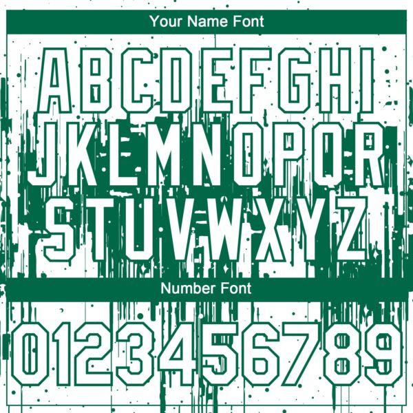 Custom White Kelly Green Dripping Splatter Paint Authentic Baseball Jersey