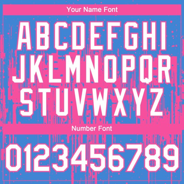 Custom Powder Blue White-Pink Dripping Splatter Paint Authentic Baseball Jersey