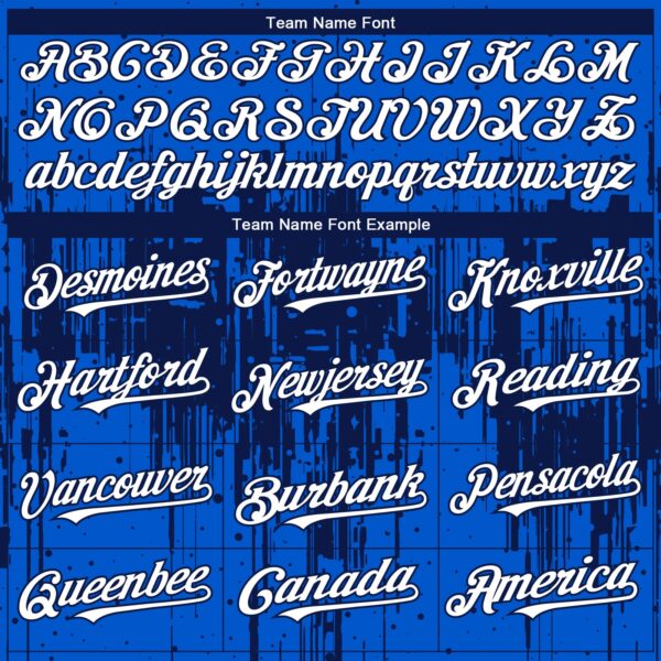 Custom Thunder Blue White-Navy Dripping Splatter Paint Authentic Baseball Jersey