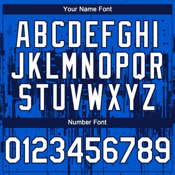 Custom Thunder Blue White-Navy Dripping Splatter Paint Authentic Baseball Jersey