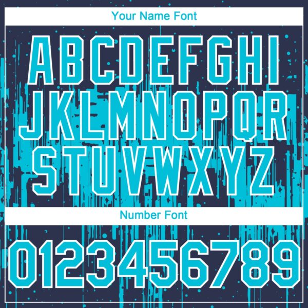 Custom Navy Lakes Blue-White Dripping Splatter Paint Authentic Baseball Jersey