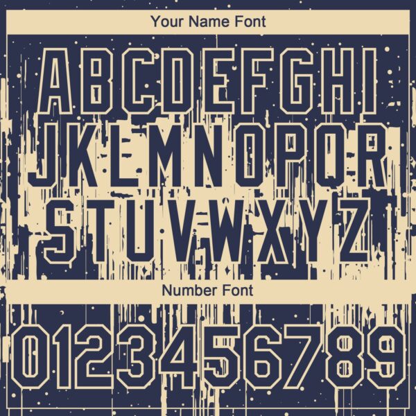 Custom Navy Cream Dripping Splatter Paint Authentic Baseball Jersey