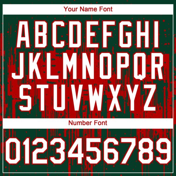 Custom Green White-Red Dripping Splatter Paint Authentic Baseball Jersey