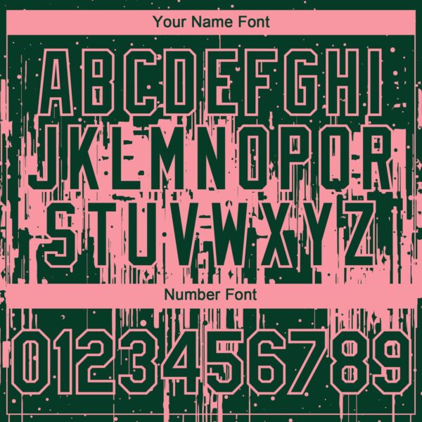 Custom Green Medium Pink Dripping Splatter Paint Authentic Baseball Jersey