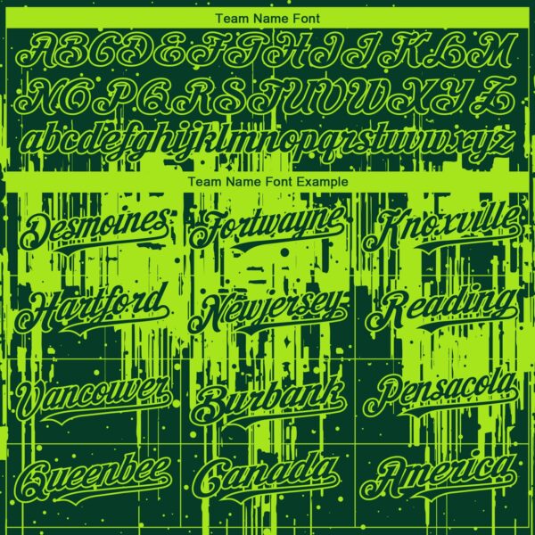 Custom Green Neon Green Dripping Splatter Paint Authentic Baseball Jersey