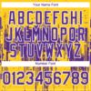 Custom Yellow Purple-White Dripping Splatter Paint Authentic Baseball Jersey