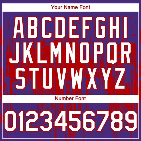 Custom Purple White-Red Dripping Splatter Paint Authentic Baseball Jersey