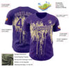Custom Purple Cream Dripping Splatter Paint Authentic Baseball Jersey