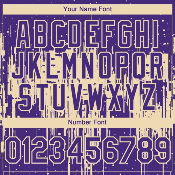 Custom Purple Cream Dripping Splatter Paint Authentic Baseball Jersey