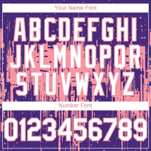 Custom Purple White-Medium Pink Dripping Splatter Paint Authentic Baseball Jersey