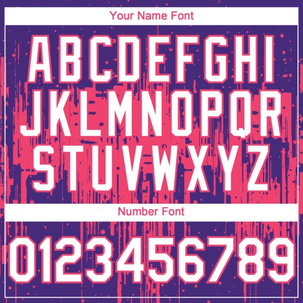 Custom Purple White-Neon Pink Dripping Splatter Paint Authentic Baseball Jersey