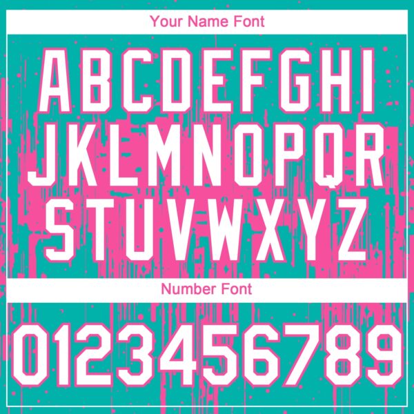 Custom Aqua White-Pink Dripping Splatter Paint Authentic Baseball Jersey