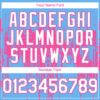 Custom Sky Blue White-Pink Dripping Splatter Paint Authentic Baseball Jersey