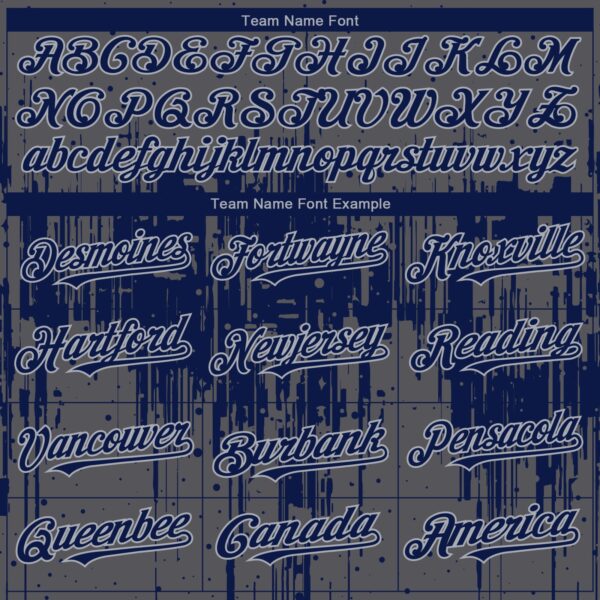 Custom Steel Gray Navy-Gray Dripping Splatter Paint Authentic Baseball Jersey