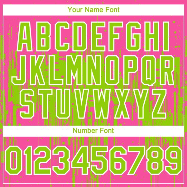 Custom Pink Neon Green-White Dripping Splatter Paint Authentic Baseball Jersey