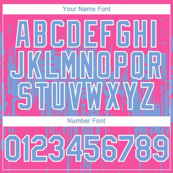 Custom Pink Light Blue-White Dripping Splatter Paint Authentic Baseball Jersey