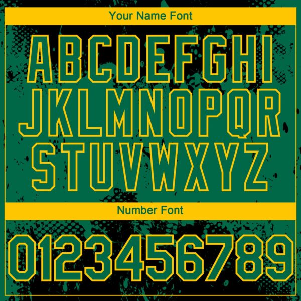 Custom Black Kelly Green-Yellow Abstract Splatter Grunge Paint Authentic Baseball Jersey