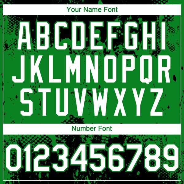 Custom Black White-Grass Green Abstract Splatter Grunge Paint Authentic Baseball Jersey