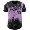 Custom Black Light Purple Abstract Splatter Grunge Paint Authentic Baseball Jersey