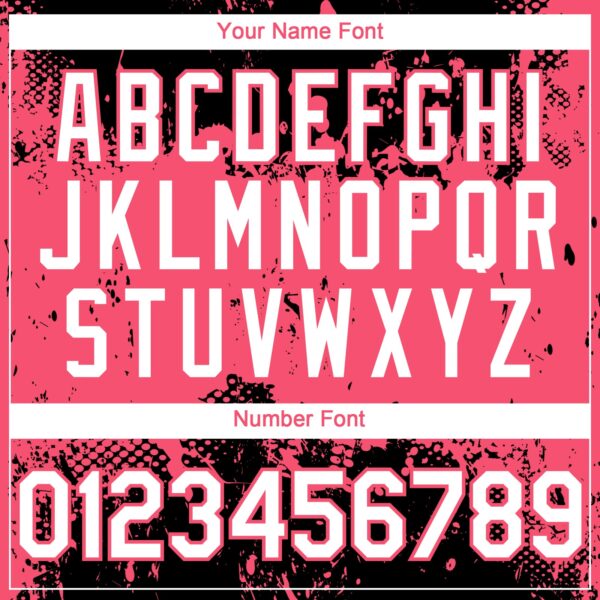 Custom Black White-Neon Pink Abstract Splatter Grunge Paint Authentic Baseball Jersey
