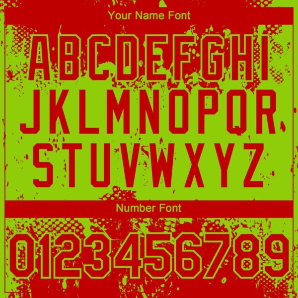 Custom Red Neon Green Abstract Splatter Grunge Paint Authentic Baseball Jersey