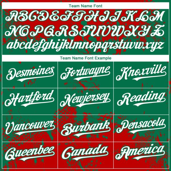 Custom Red White-Kelly Green Abstract Splatter Grunge Paint Authentic Baseball Jersey