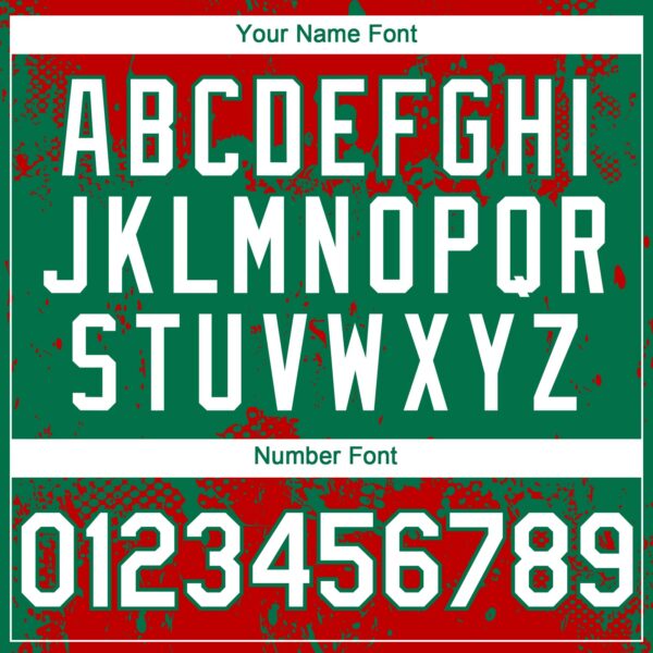 Custom Red White-Kelly Green Abstract Splatter Grunge Paint Authentic Baseball Jersey