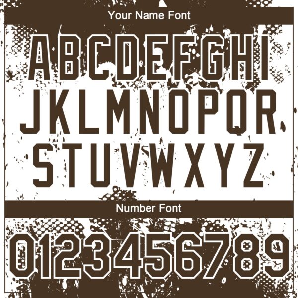 Custom Brown White Abstract Splatter Grunge Paint Authentic Baseball Jersey