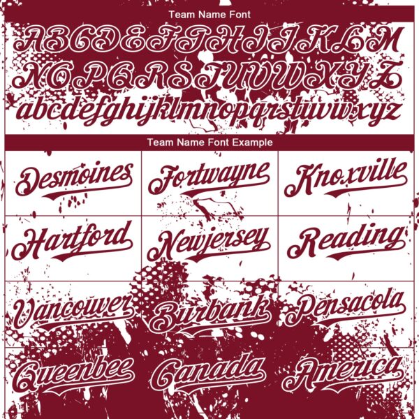 Custom Crimson White Abstract Splatter Grunge Paint Authentic Baseball Jersey