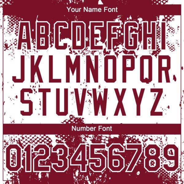 Custom Crimson White Abstract Splatter Grunge Paint Authentic Baseball Jersey