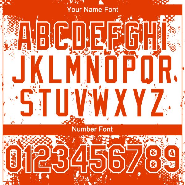 Custom Orange White Abstract Splatter Grunge Paint Authentic Baseball Jersey