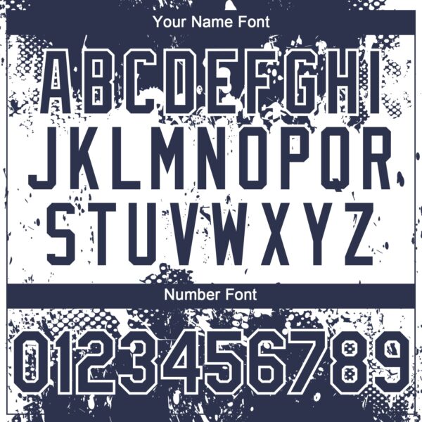 Custom Navy White Abstract Splatter Grunge Paint Authentic Baseball Jersey