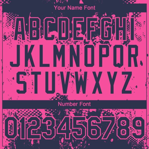 Custom Navy Pink Abstract Splatter Grunge Paint Authentic Baseball Jersey