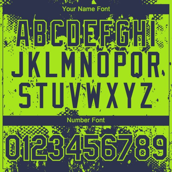 Custom Navy Neon Green Abstract Splatter Grunge Paint Authentic Baseball Jersey