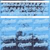 Custom Navy Sky Blue-White Abstract Splatter Grunge Paint Authentic Baseball Jersey