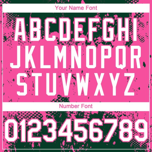 Custom Green White-Pink Abstract Splatter Grunge Paint Authentic Baseball Jersey