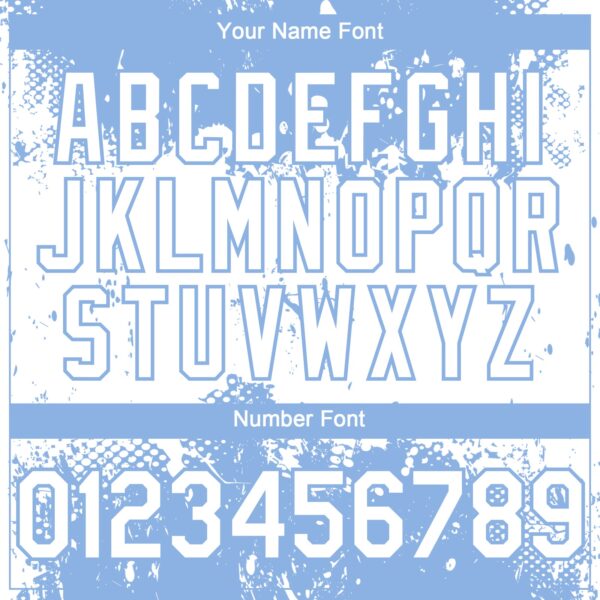 Custom Light Blue White Abstract Splatter Grunge Paint Authentic Baseball Jersey