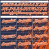 Custom Navy Orange-White Paint Stroke Grunge Streak Authentic Baseball Jersey
