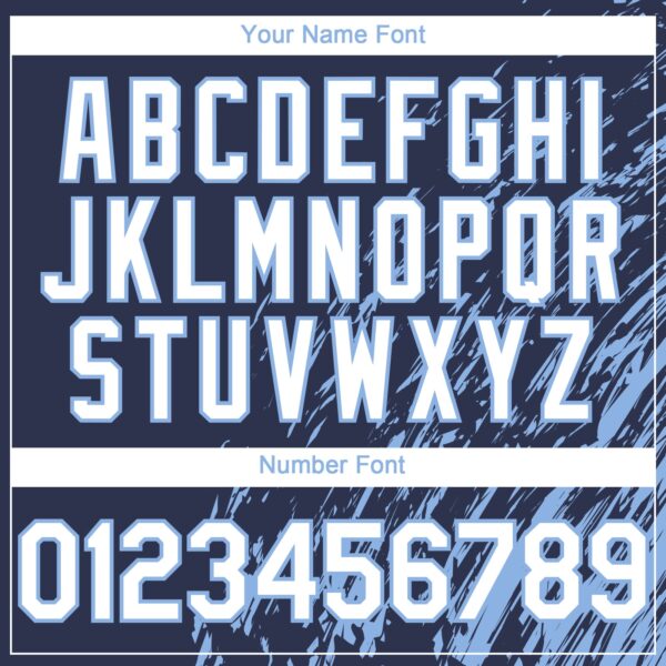 Custom Navy White-Light Blue Paint Stroke Grunge Streak Authentic Baseball Jersey