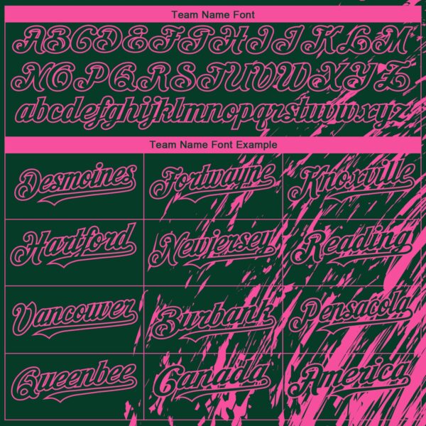 Custom Green Pink Paint Stroke Grunge Streak Authentic Baseball Jersey